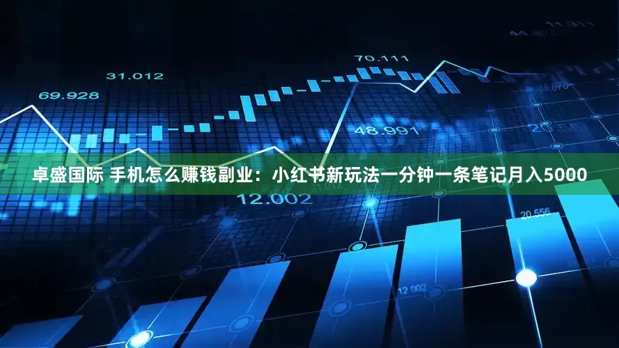 卓盛国际 手机怎么赚钱副业：小红书新玩法一分钟一条笔记月入5000